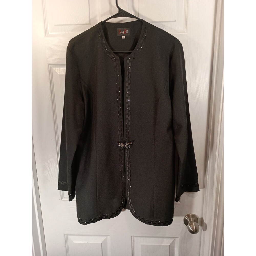Sweet Life Jacket Size 14 Black Dressy